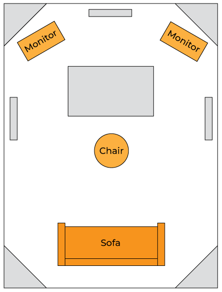 Room layout for acoustic treatment