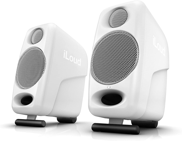 Stylish white iloud micro monitor speakers