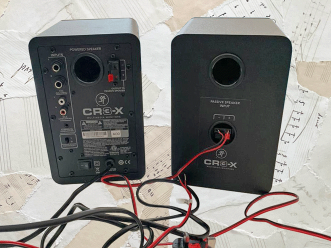The Mackie CR3-X audio ports