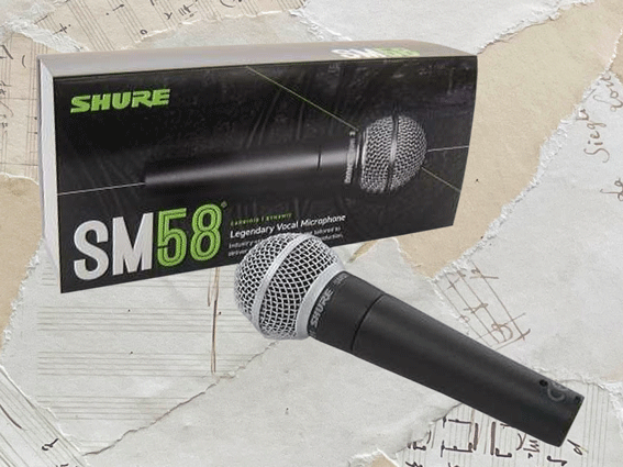 Shure SM58 vocal cardioid microphone - outer packaging