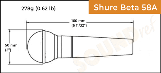 Shure Beta 58A dimensions and weight