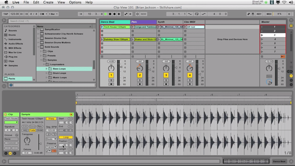 One of the best online music production courses is Ableton Live 1: The First Steps of Digital Music Production