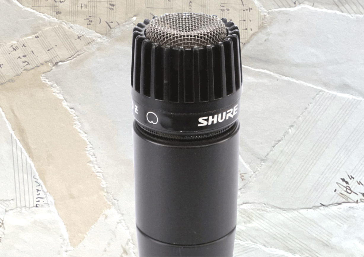Shure SM57 - dynamic cardioid mic suitable for a wide range of instruments 