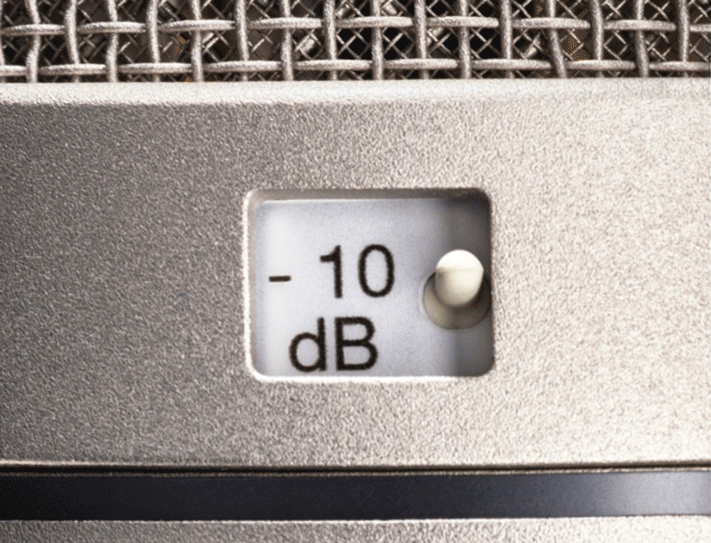 10 dB pre attenuation switch on the Neumann U87 AI