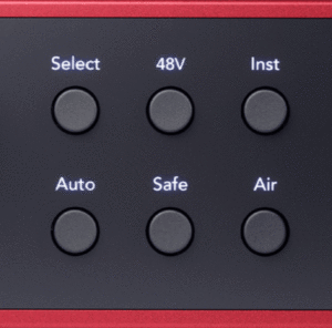 6 central control buttons on the 2i2