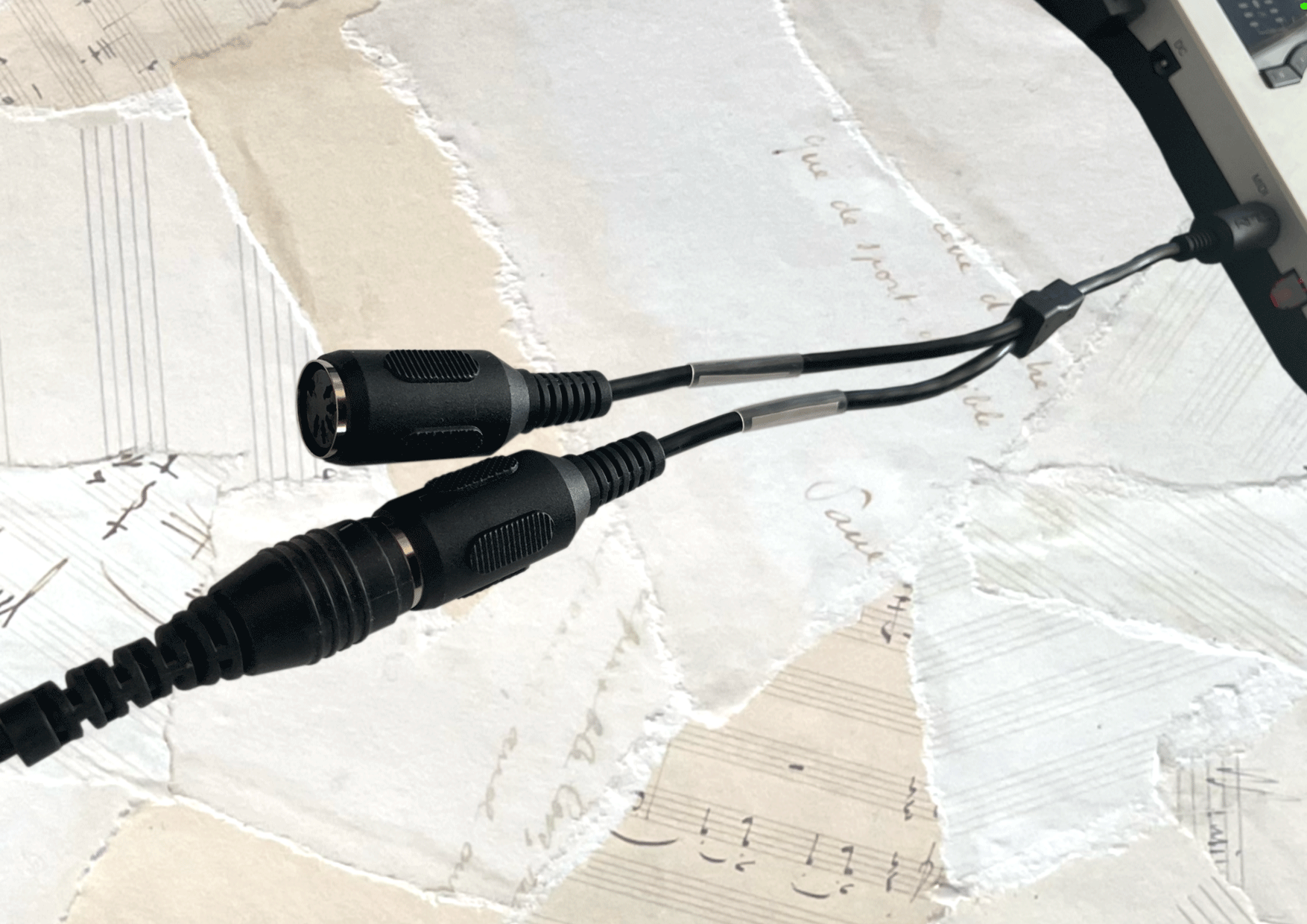 MIDI breakout cable for old-style 5 pin Midi connectors
