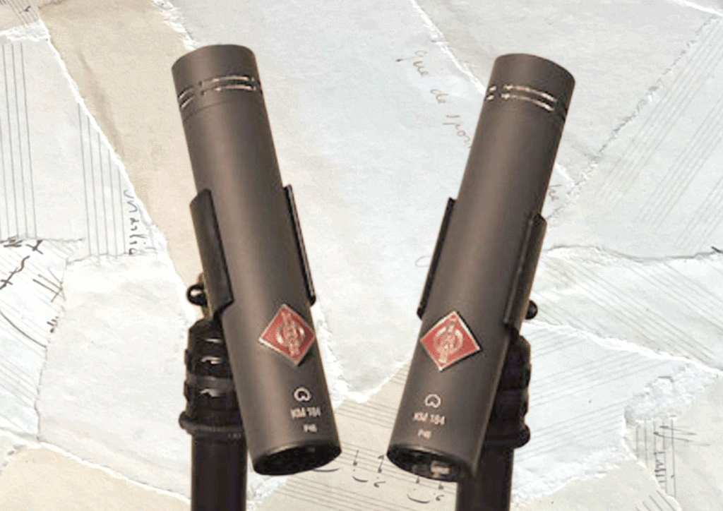 Stereo pair of KM 184s on stands
