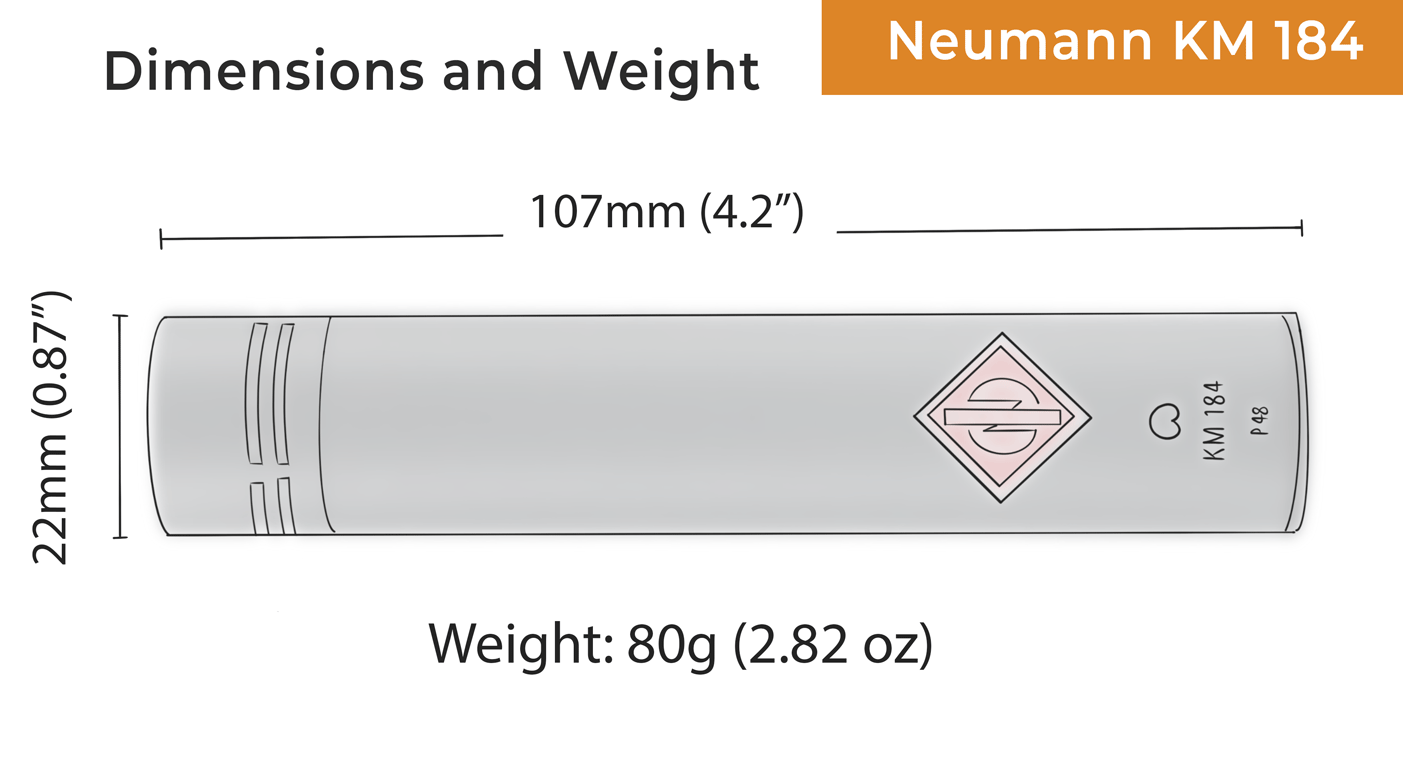Neumann KM 184 dimensions and weight