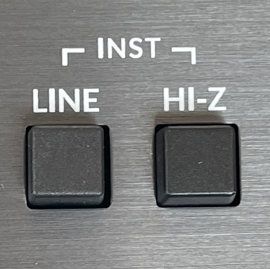 SSL2+ Line and HI-Z buttons
