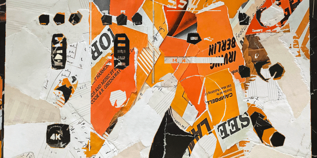 Abstract collage illustration of close up SSL2+