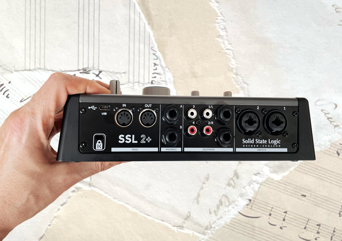 Back panel of the SSL 2+