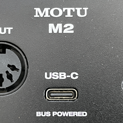 MOTU M2 USB-C socket