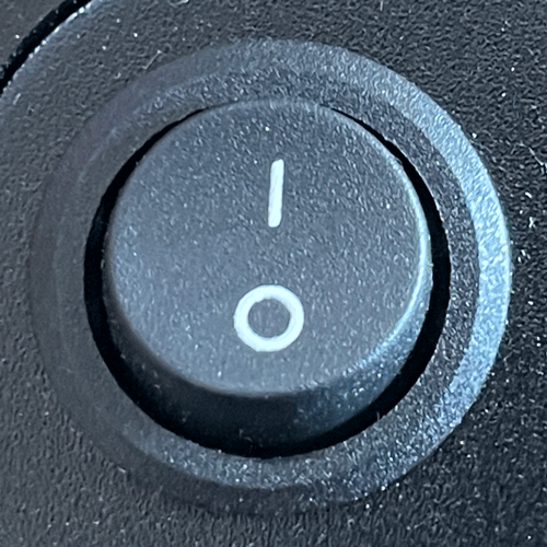 MOTU M2 on off button on rear panel