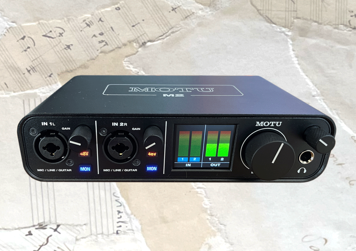 The Motu M2 - a compact, solid audio interface